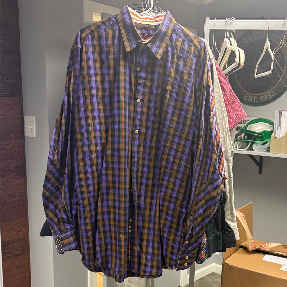 Robert Graham Multicolor Plaid Button Down Shirt